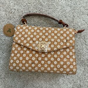 NWT 100% Cork Handcrafted Portugal Handbag Eco-friendly Vegan Boho Chic